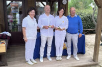 Emilia Basa y Luis Romero, ganadores Oro del Torneo de Dobles de croquet del 13 de octubre